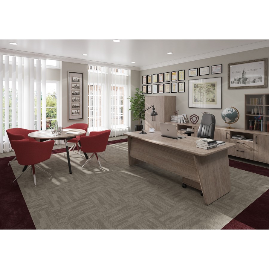 Anson Executive Walnut Desk With Return